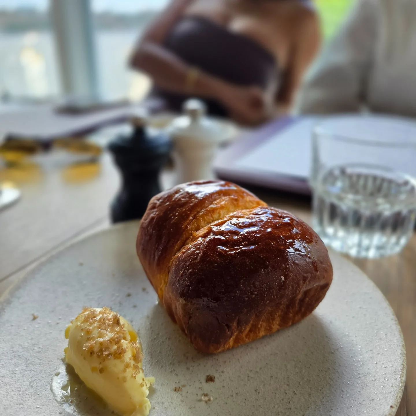 Stilts brioche with cultured butter and smoked salt.