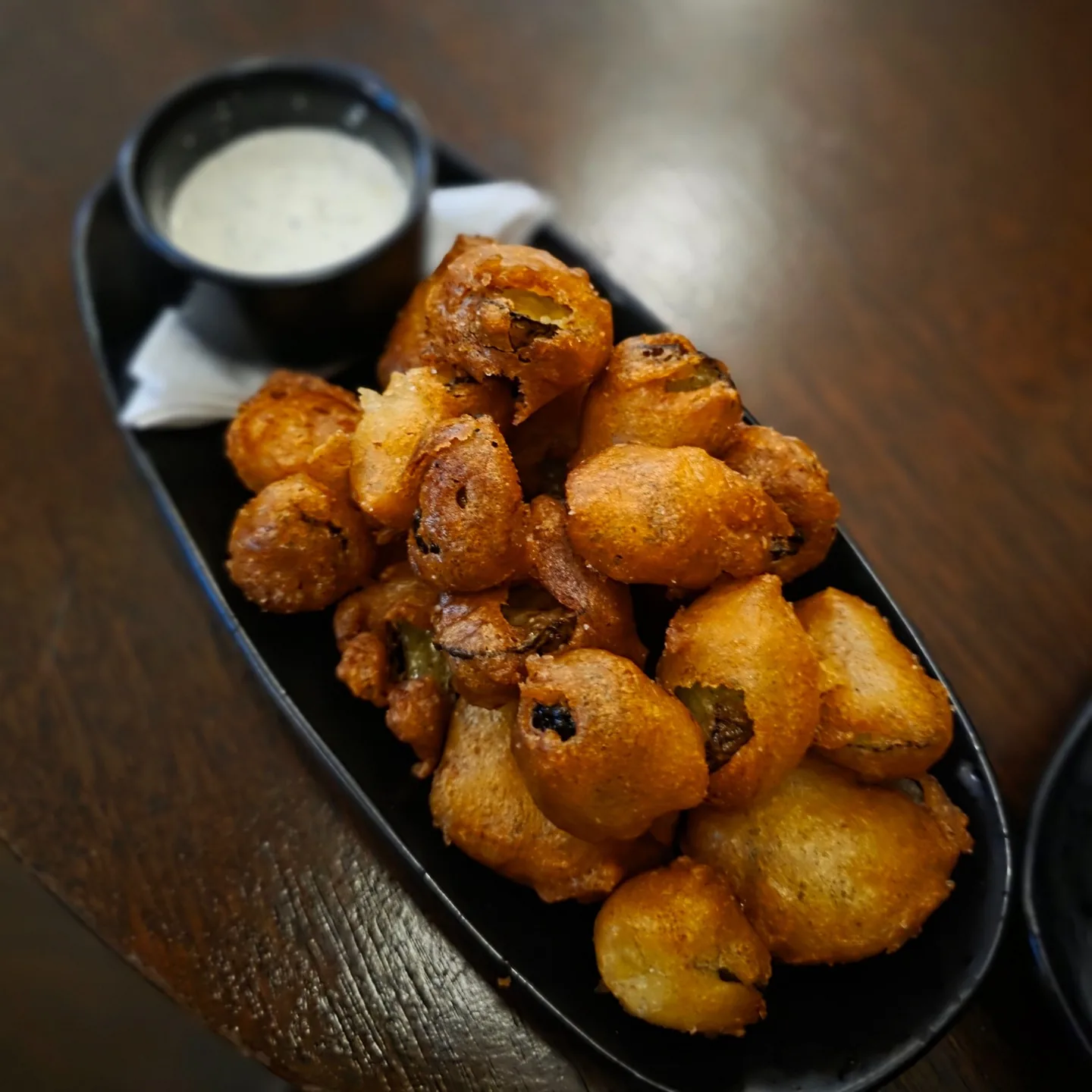 Fried pickles, done properly.