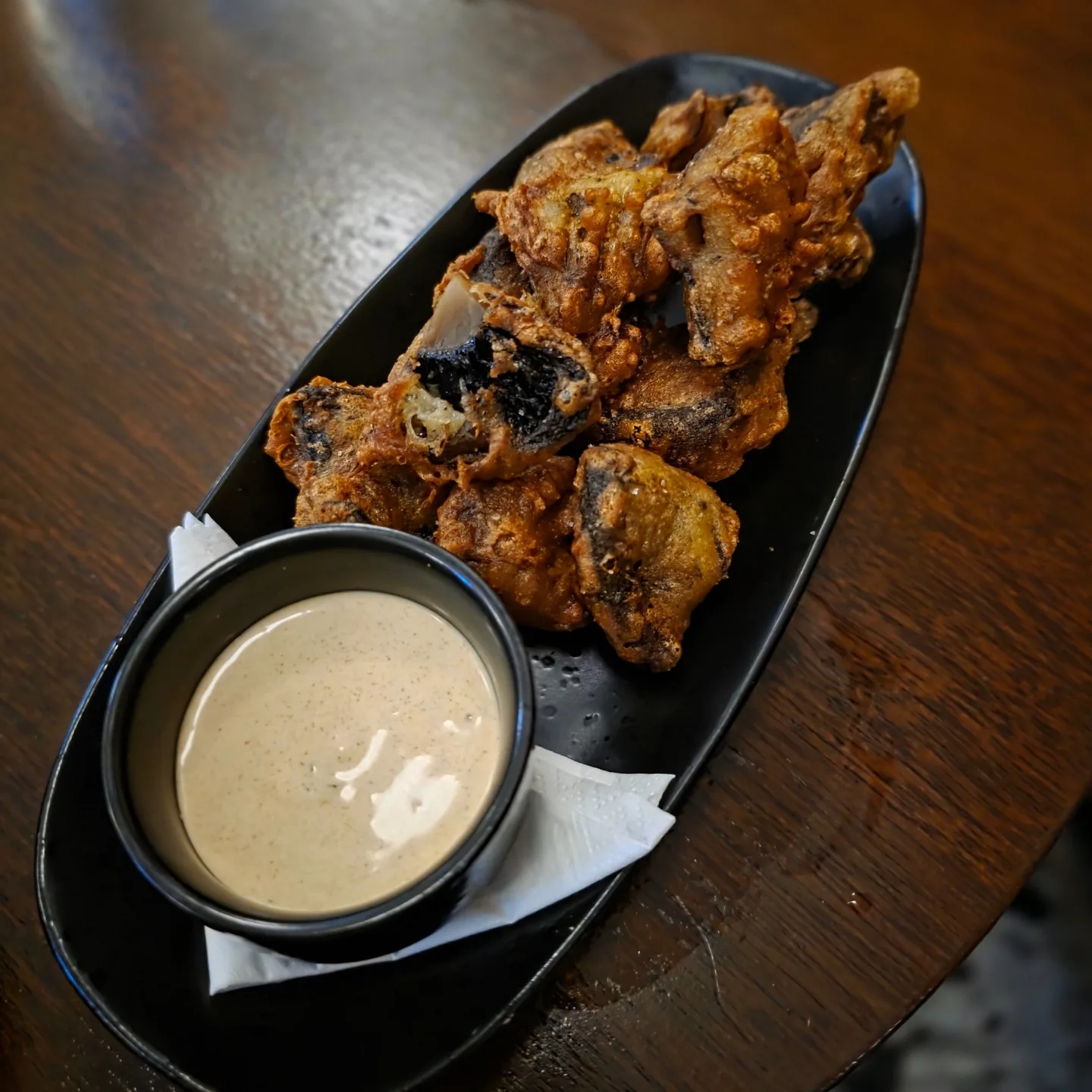 Tempura mushrooms.