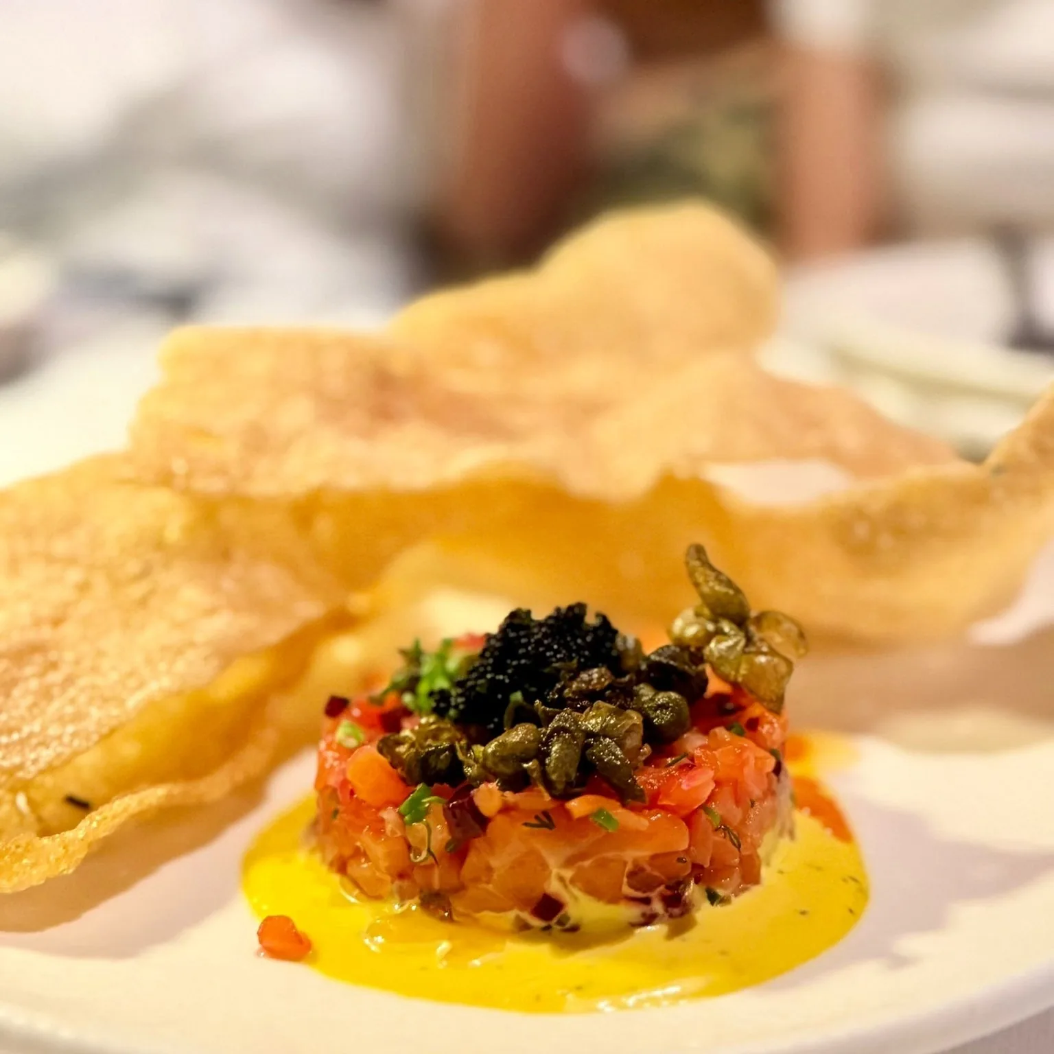 Kingfish tartare and caviar
