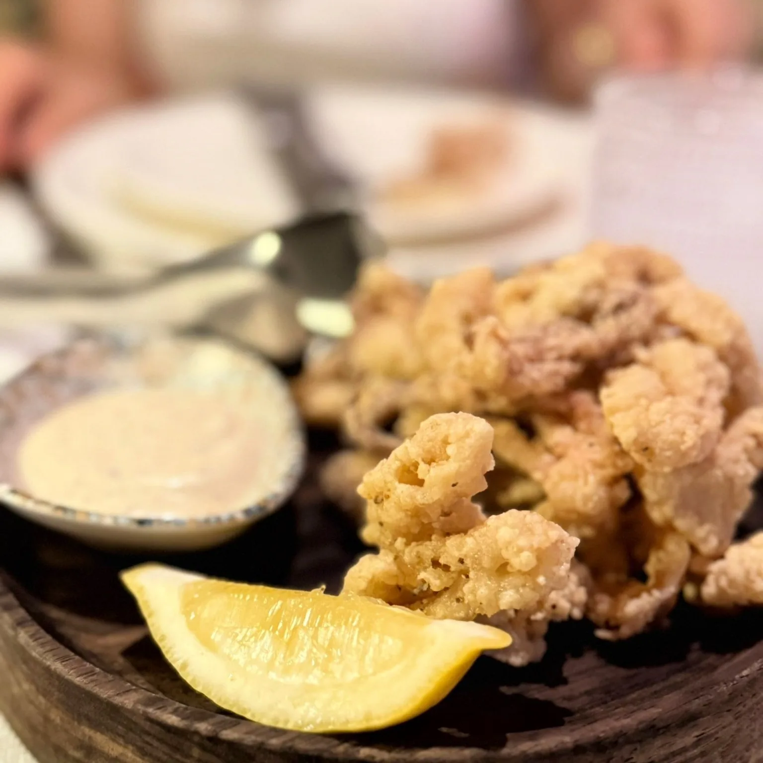 Crispy southern reef squid with Tillerman truffle tartar