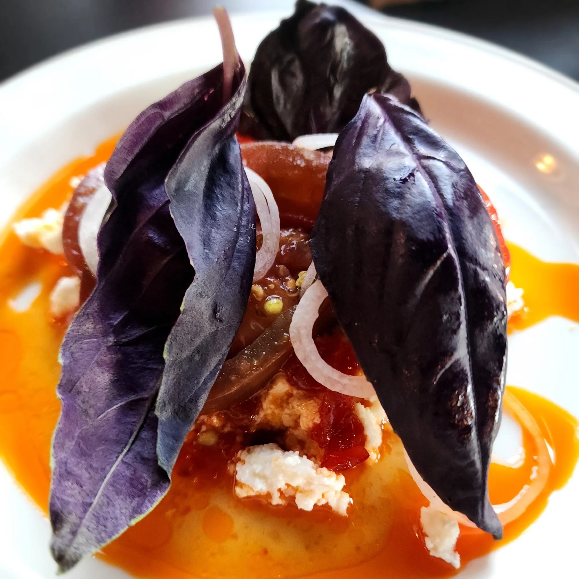 Heirloom tomato with ricotta