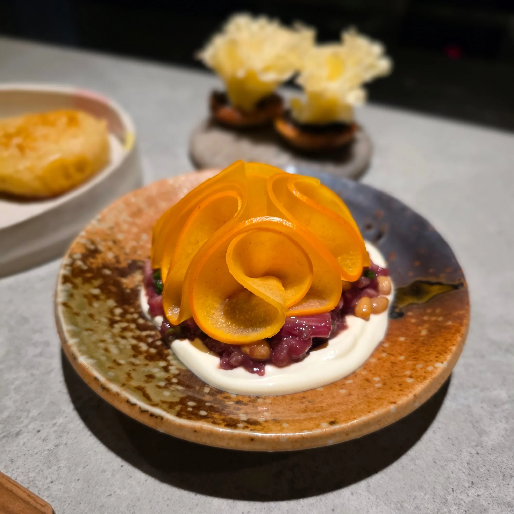 wagyu / pine nuts / crème fraîche
