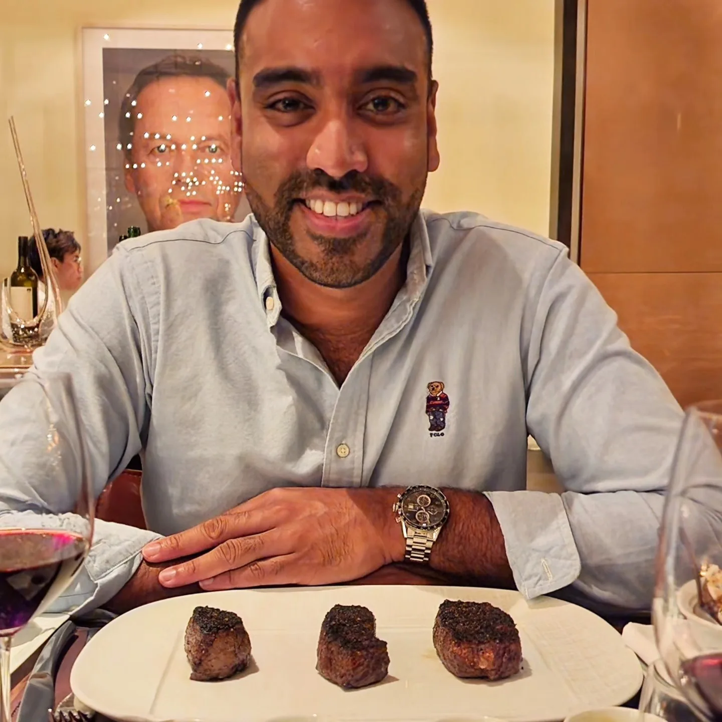 Happy me with Kagoshima Craft, Mizusako Farm, "Japanese Wagyu New York" 90g, Snake River Farms "American Wagyu New York" 120g and finally Stone Axe "Full Blood Australian Wagyu New York" 120g