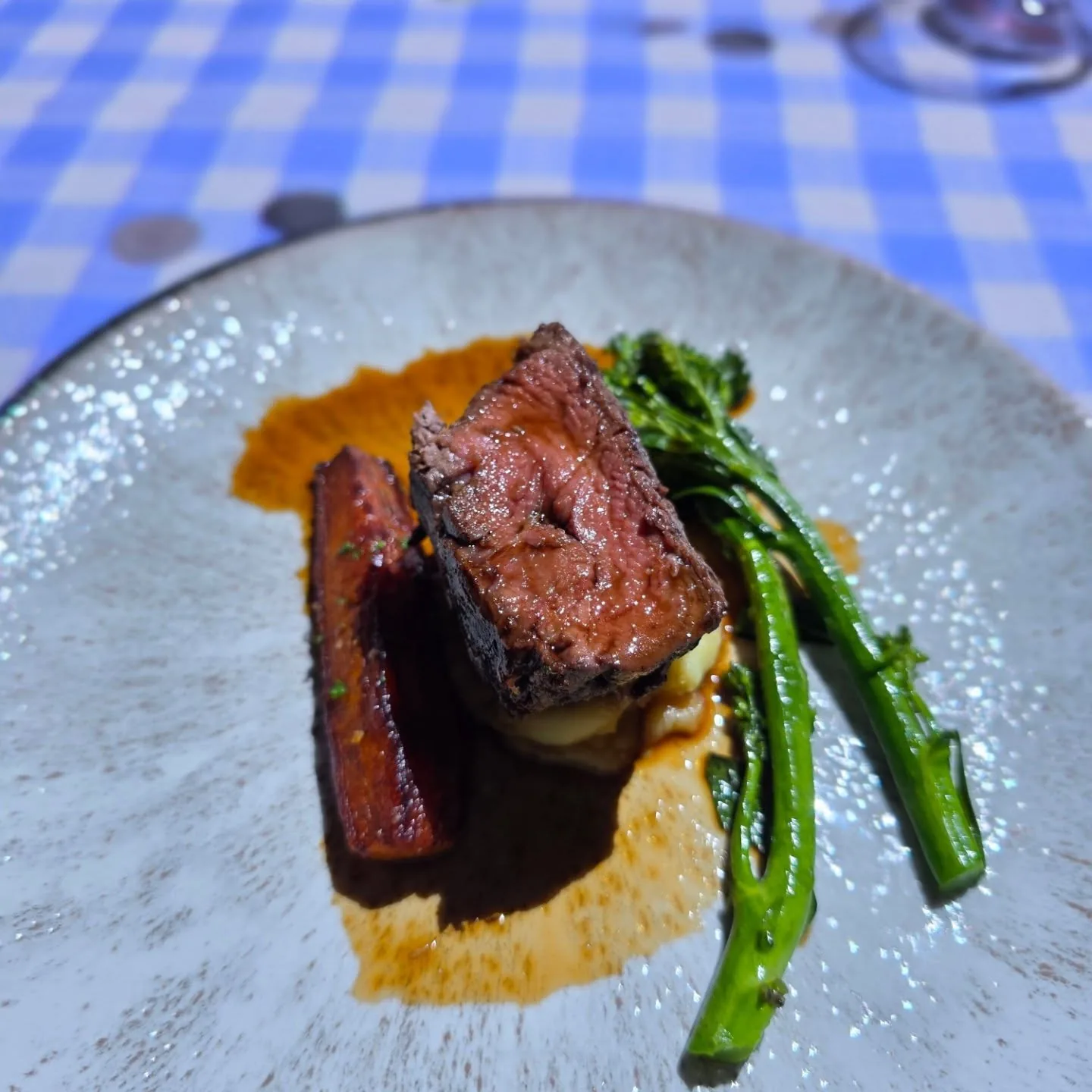 Pasture Fed Nolan’s Tenderloin, Broccolini, Dutch Carrots,
