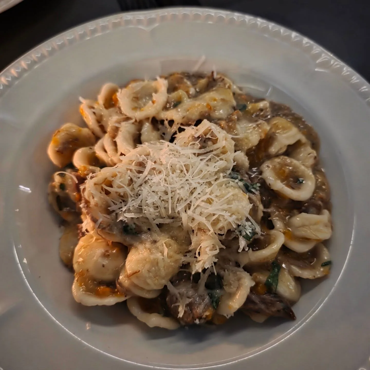Orecchiette with lamb ragu and white wine sauce