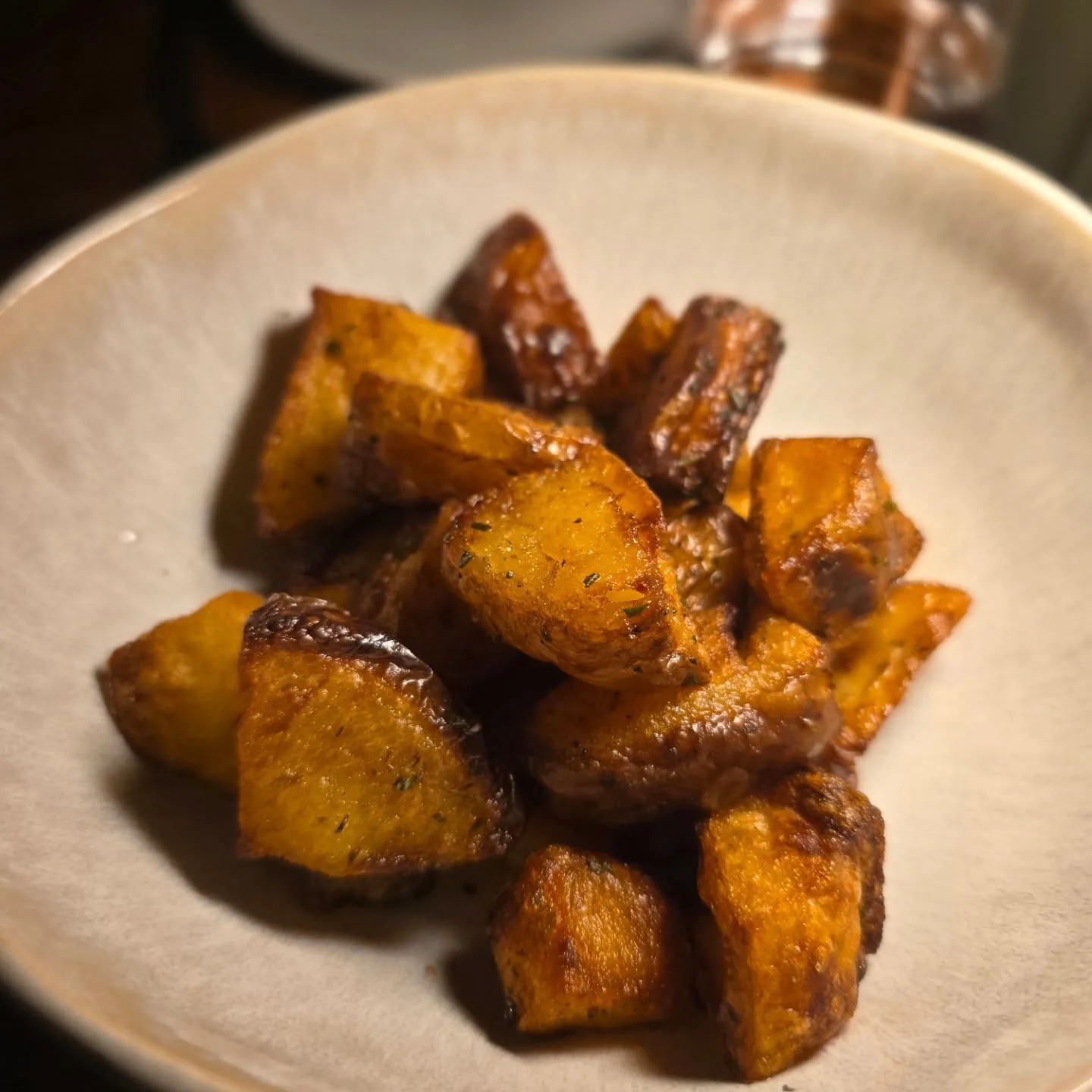 Triple cooked crispy potatoes