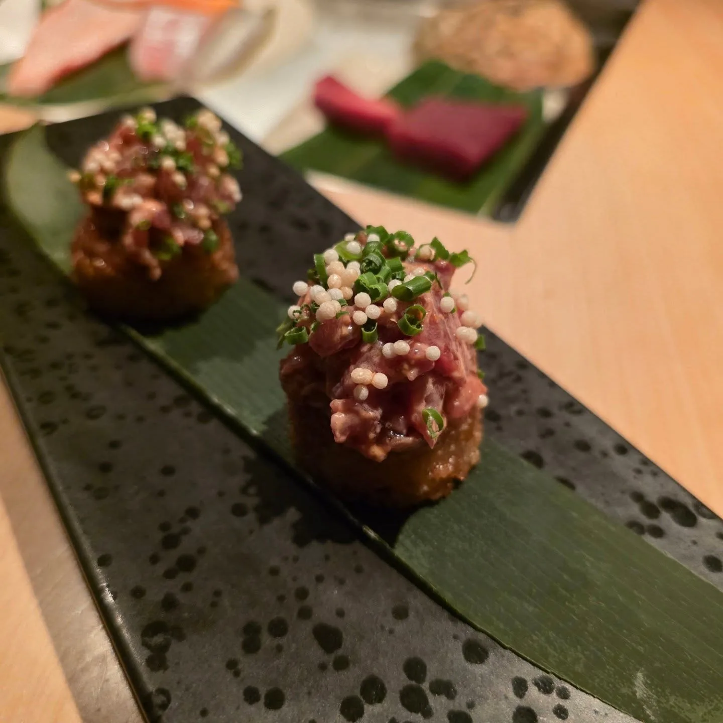 Wagyu foie gras nigiri
