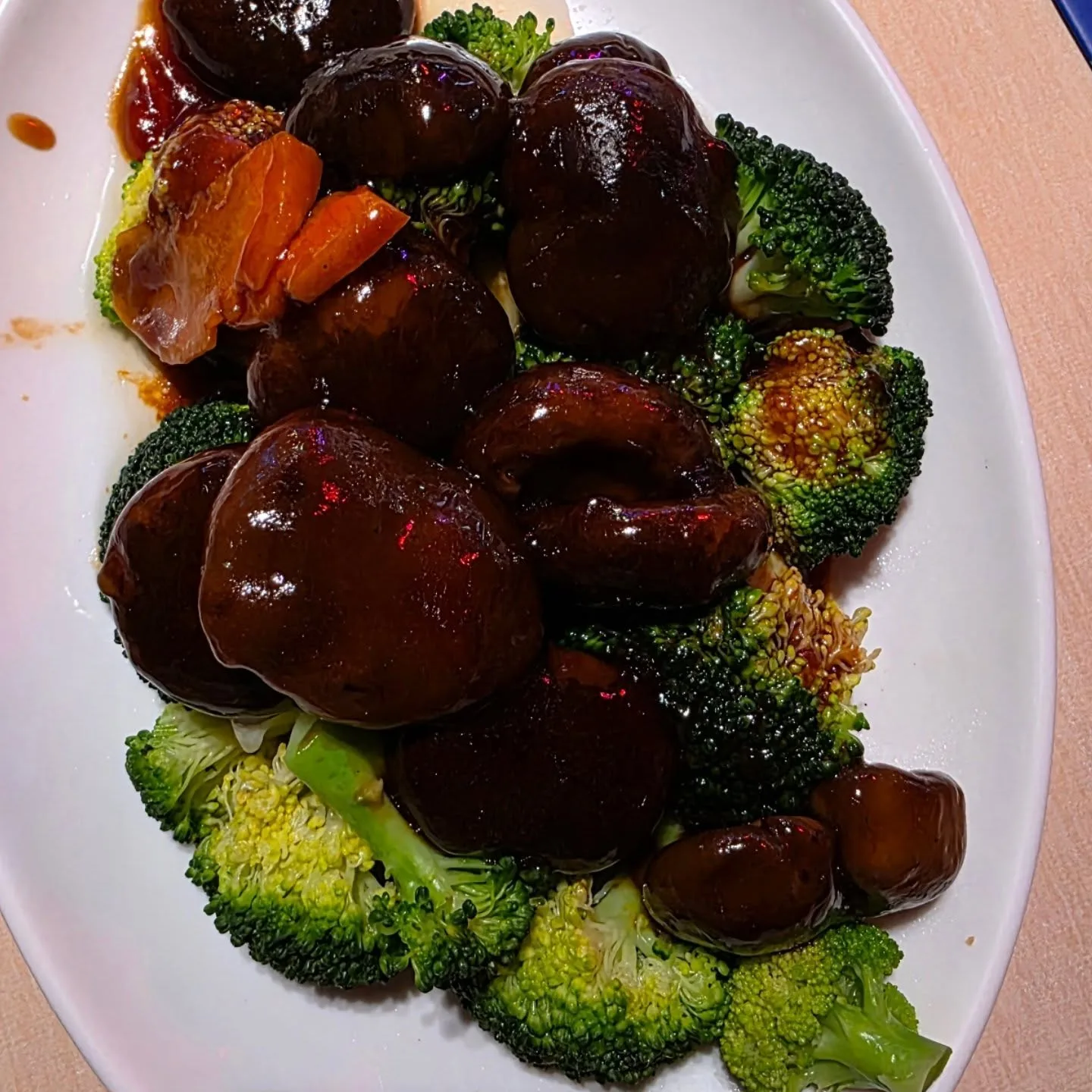 Greens and mushroom