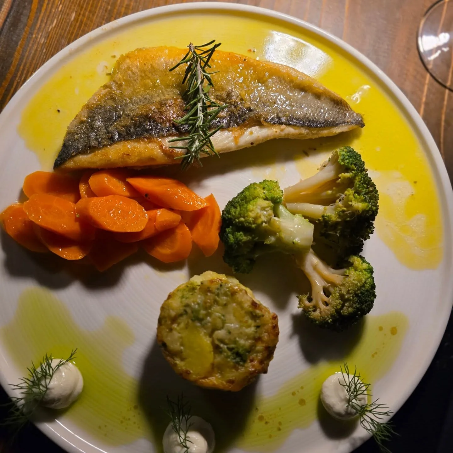 Seabass potato salad