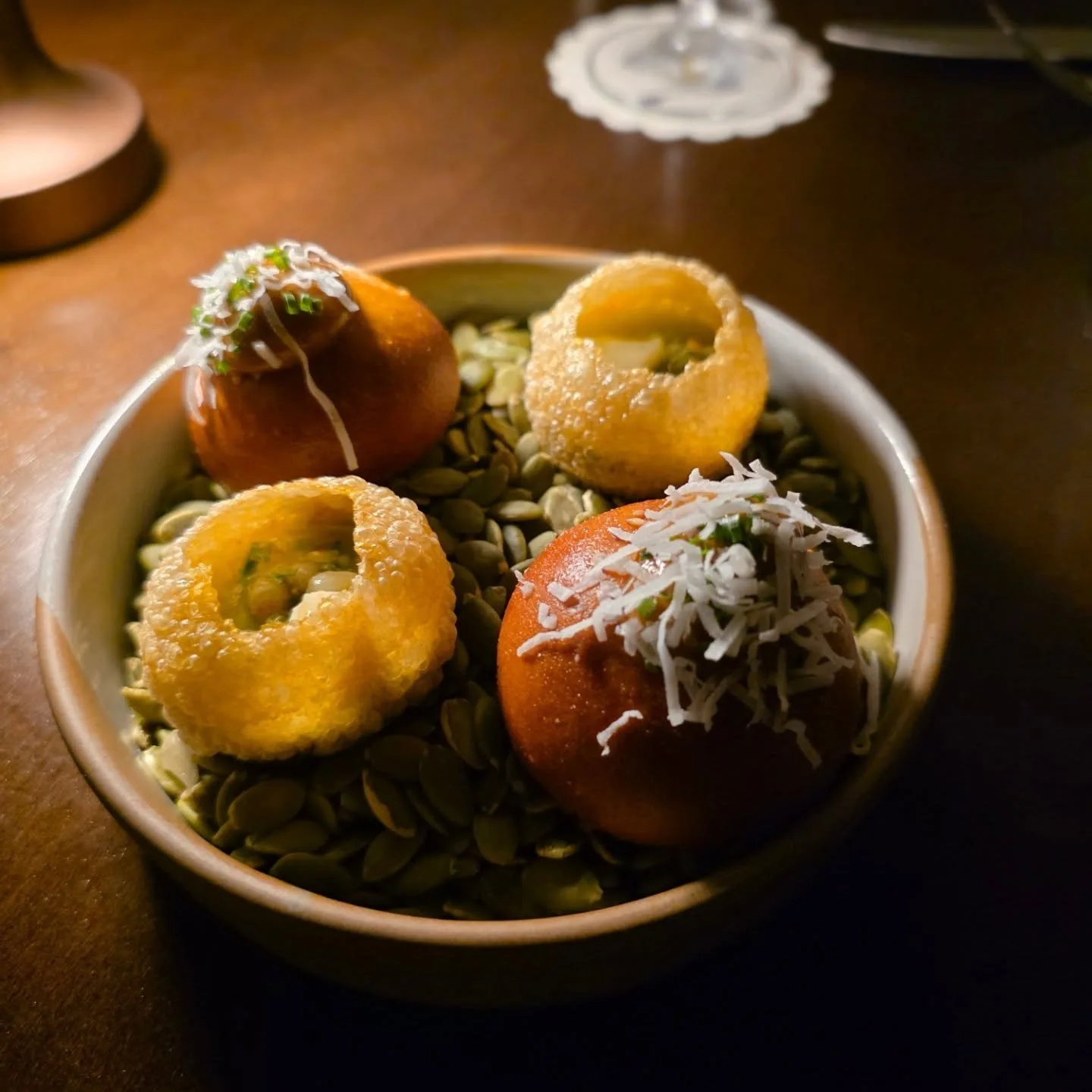 Moreton Bay bug pani puri