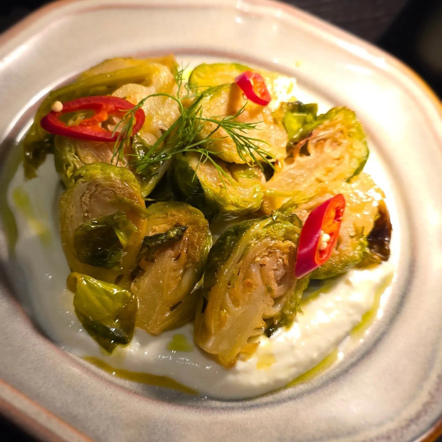 Woodfired sprouts