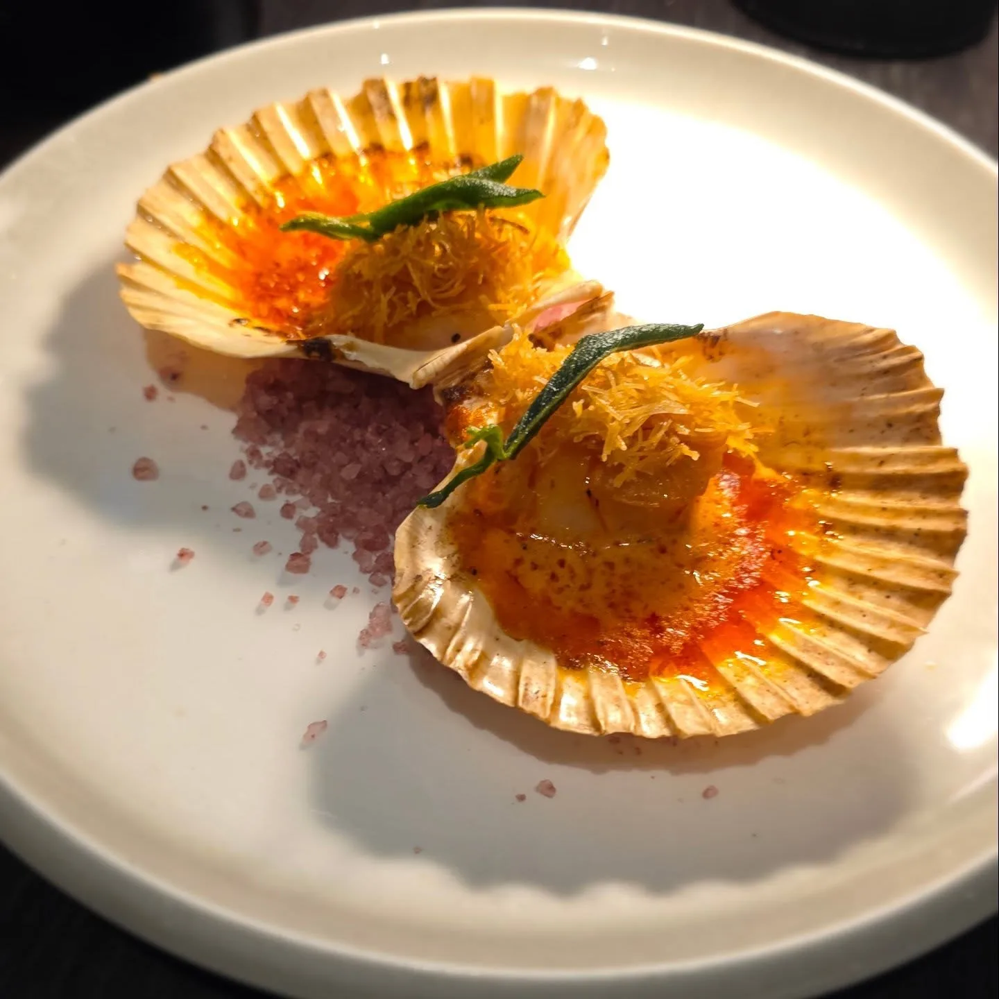 Woodfired scallops