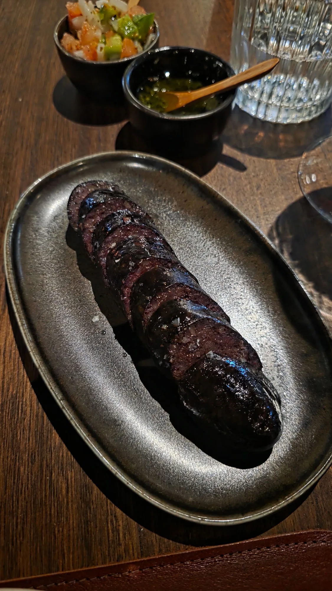Morcilla, spiced black sausage