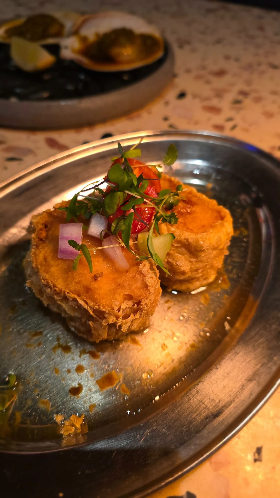 Crispy prawn dumpling
