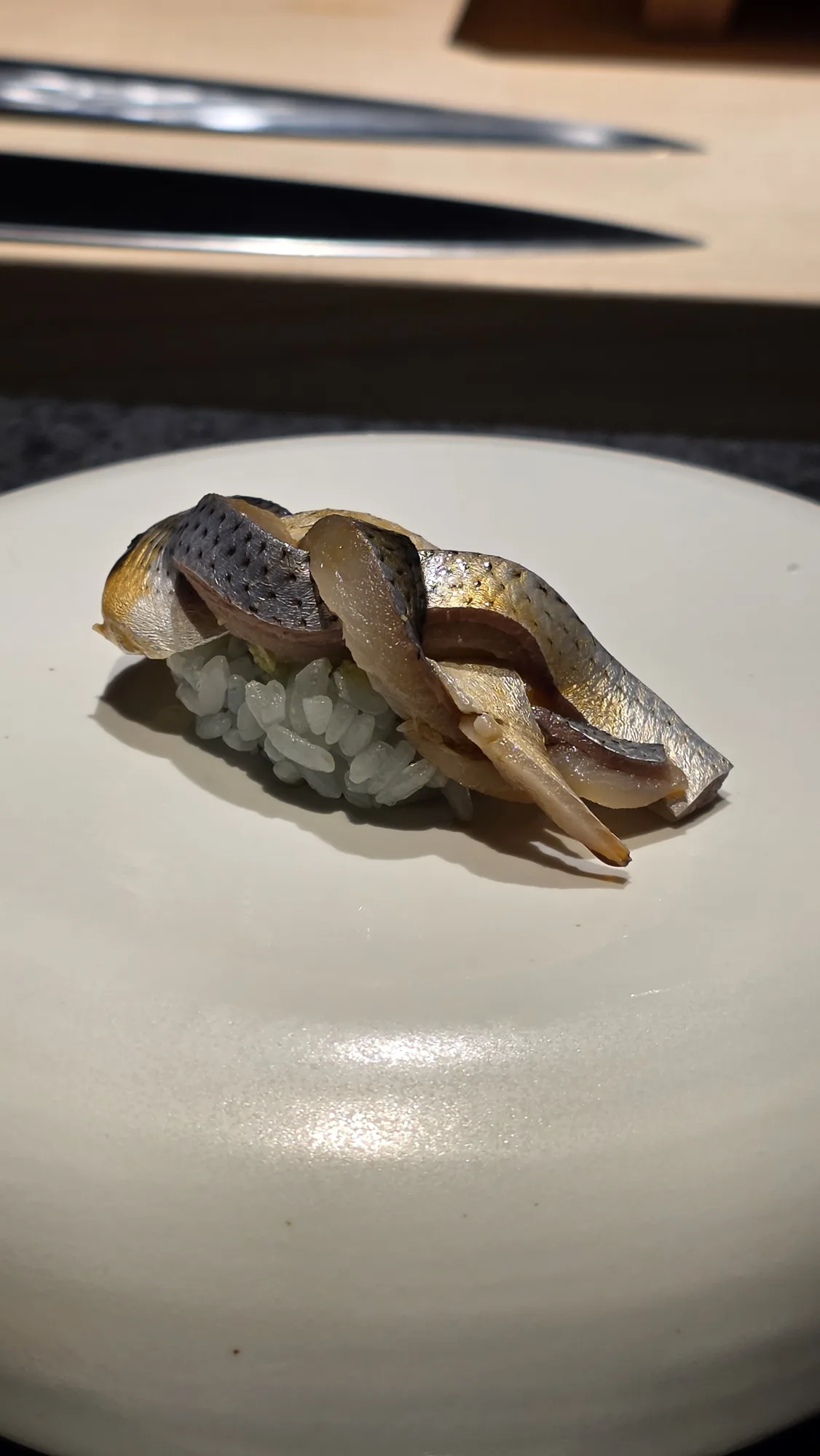Japanese cured kohada nigiri