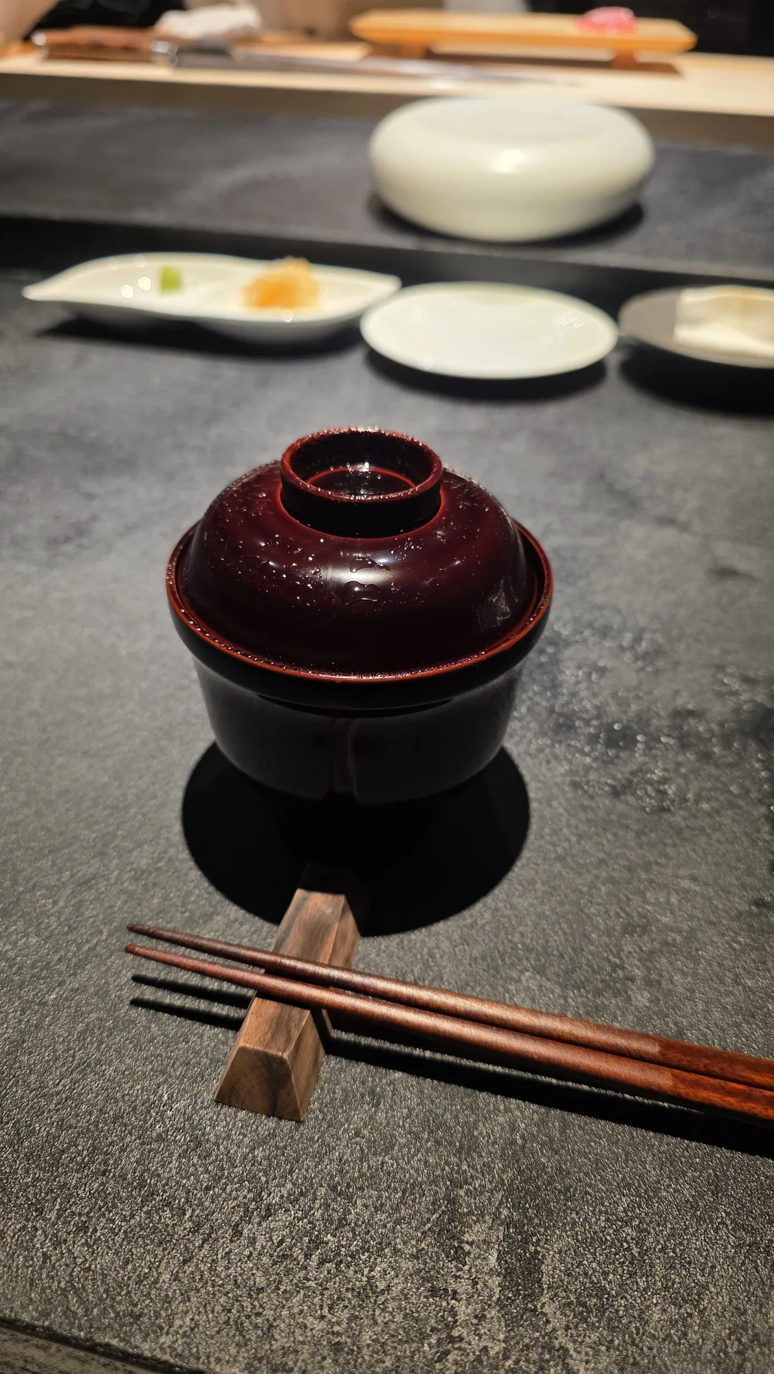 The misted lacquer bowl, before the reveal