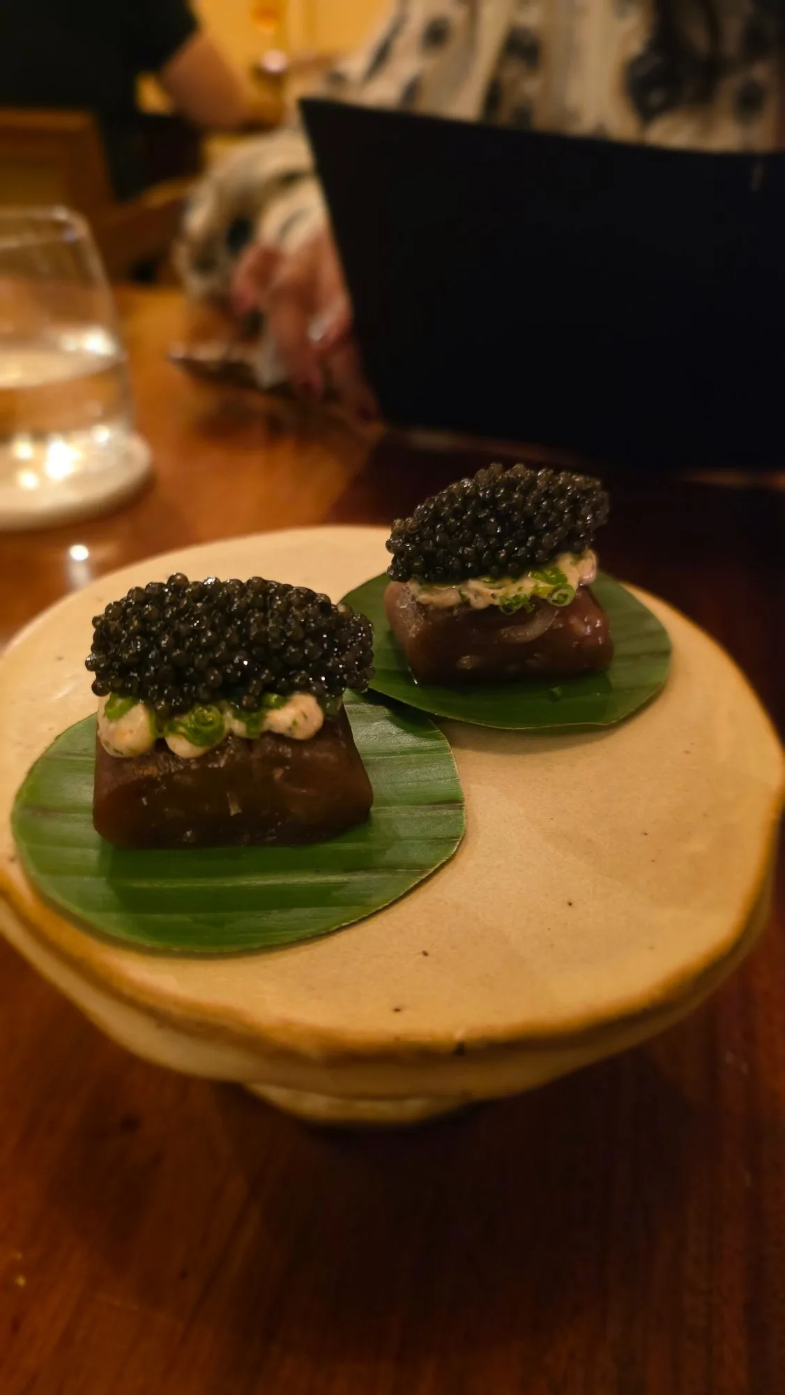 Tupig, tinapa mascarpone, smoked baerii caviar