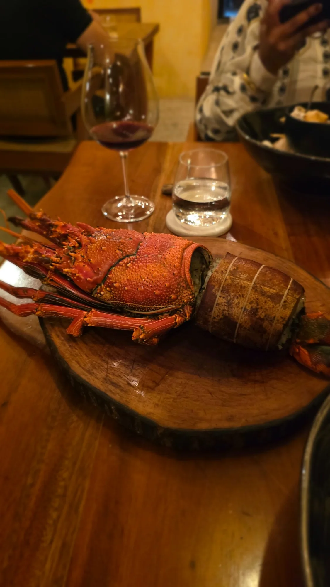 Lechon de lobster, before serving