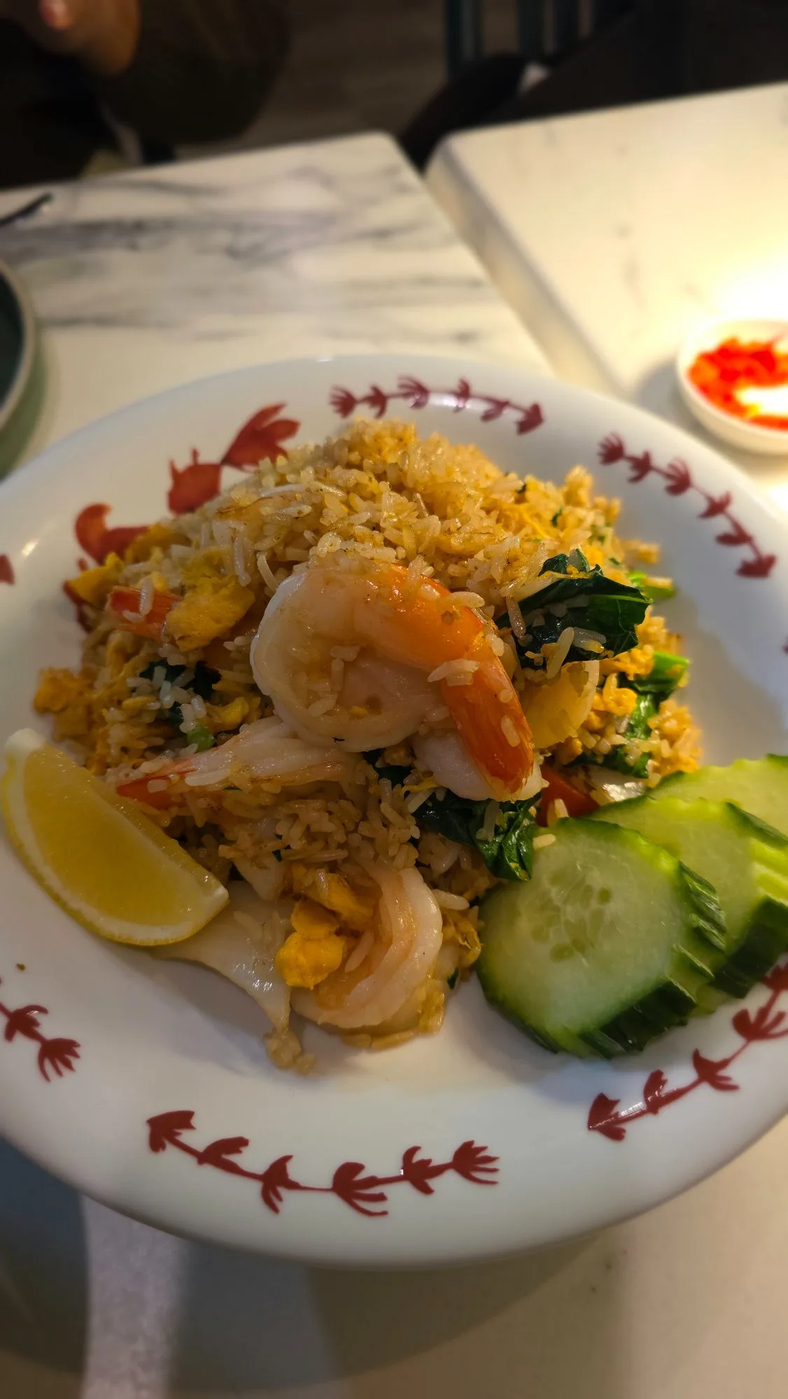 Thai fried rice with prawn
