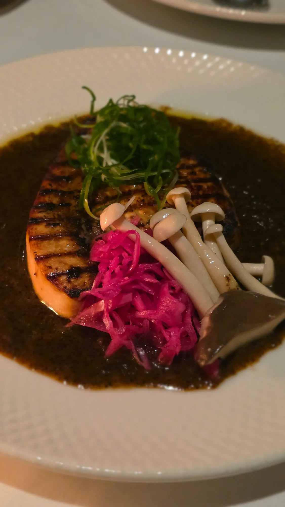 Swordfish steak au poivre
