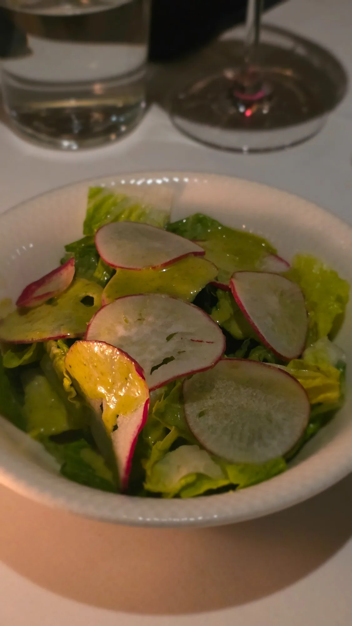 Spring green leaf salad