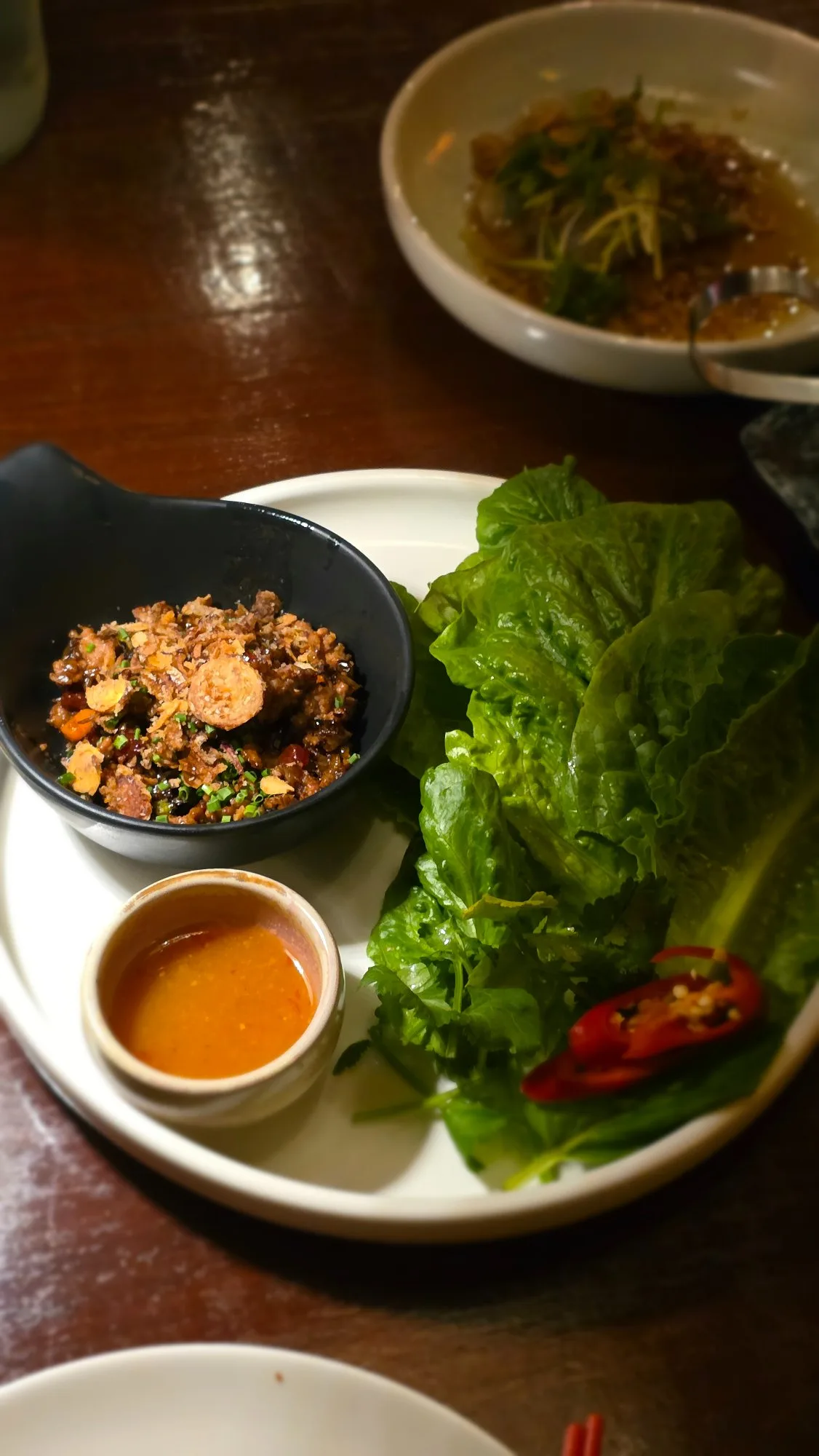 Caramelised pork san choi bao